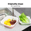 Washing Vegetable Baskets Manual Plastic Strainer Double-layer Draining Basket Multifunction Kitchen Colander Drain Basin for Home Restaurant Kitchen Utensil