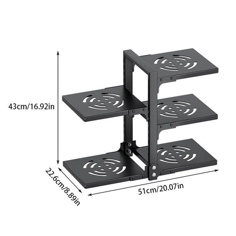 Pots and Pans Organizer Under Cabinet - 5 Tier Pot and Pan Organizer Inside Cabinet, Heavy Duty Kitchen Cabinet Organizer, Pot Organizer Pan Storage for Kitchen