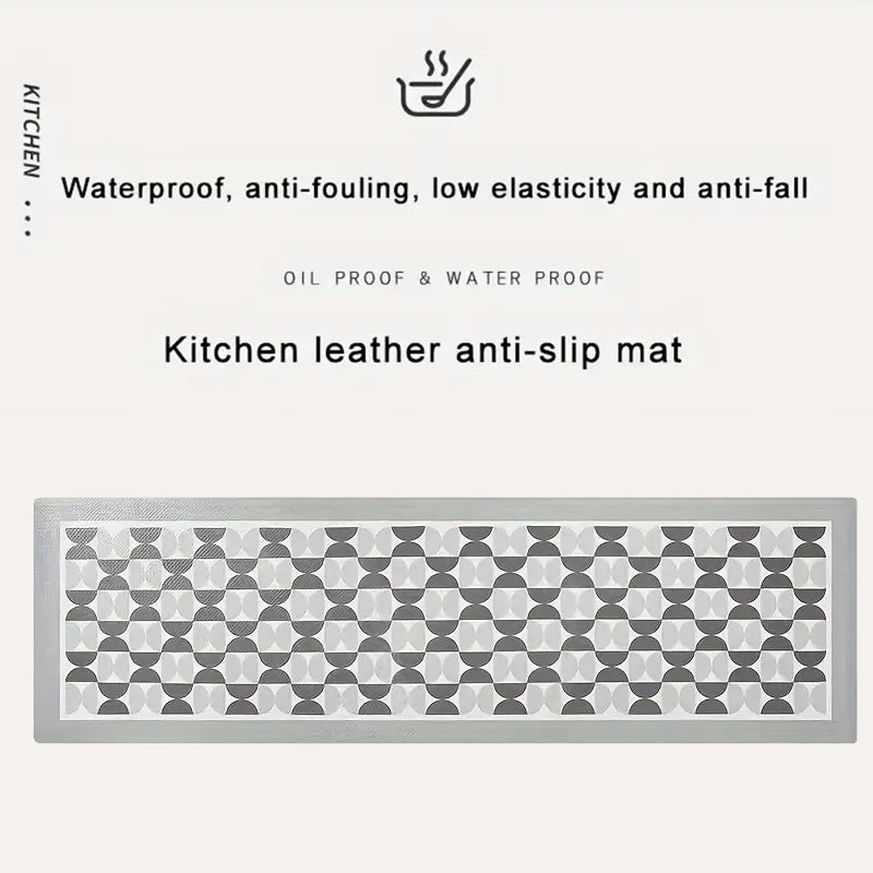 Kitchen Mat Cushioned Anti-Fatigue Kitchen Rug, Waterproof Non-Slip Kitchen Mats And Rugs Heavy Duty PVC Ergonomic Comfort Foam Rug For Kitchen, Floor Home, Office, Sink, Laundry,Grey