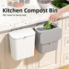 Kitchen Waste Bin for Counter Top or Under Sink, Mountable Hanging Small Trash Can with Lid for Cupboard/Bathroom/Bedroom/Office/Camping