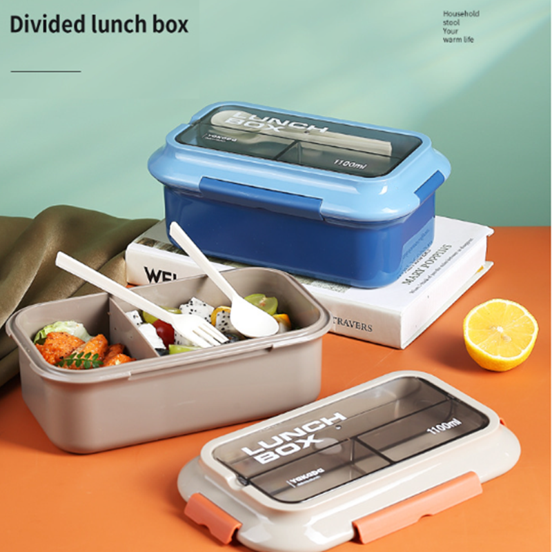 2 Compartments Snack Containers, Mini Bento Lunch Box. Leak Proof, BPA free, Dishwasher safe.