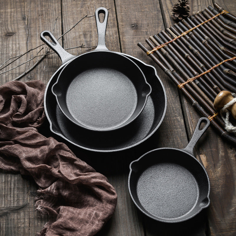 3-Piece Pre-Seasoned Cast Iron Skillet Set, 6 Inch, 8 Inch and 10 Inch  Frying Pan