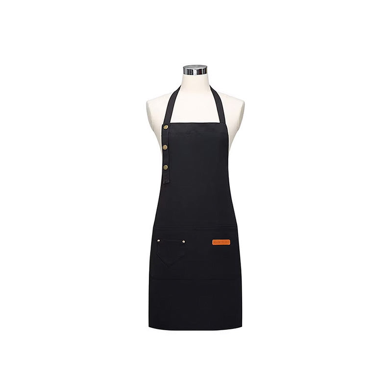 Waterproof Canvas Apron Adjustable Neck Strap Kitchen Aprons Cafe Restaurant Bar Food Shop Waiter Bibs Manicurist Mandiles