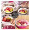 Double Layer Kitchen Colander Set Rotating Pasta Strainer Fruit Bowl Colanders Large Dual Layer Draining Bowl Vegetable Washing Basket