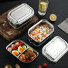 3-in-1 Stainless Steel Bento Box For Adults 100% Crack-Resistant, Secure Locks, Eco-friendly Metal Lunch box Container