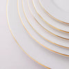 Simply White Dinner Plate with Gold Trim, Meal Plate Catering Round Dinnerwar 7'', 8'', 9''