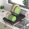 Single Layer Dish Drain Rack, Space-saving Kitchen Cutlery Storage Holder With Drainboard