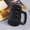 3D Cool Black Tyre Tire Shaped Frosted Ceramic Mug Large Coffee Tea Cup Unique Gifts Car Fans 14 oz