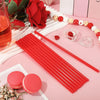 Heart Shaped Plastic Red Straws,  Disposable Drinking Cute Straw, Coffee Milk Straws, Valentine Day Cocktail Birthday Party