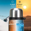 Insulated vacuum Thermo Bottle 1000ml/33oz with cup Stainless steel coffee bottles for hot and cold drink water flask.