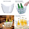 Clear Champagne Bucket with Tong and Ice Scoop,3.5 Liter Beverage Tub Champagne Wine Bucket for Parties,Cocktail Bar,Drinks,Wine,Beer Bottles.