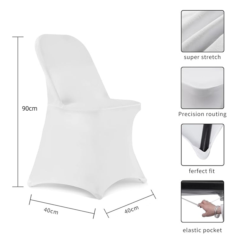 Stretch Spandex Folding Chair Covers Universal Fitted Chair Cover Protector, 90cm*40cm*40cm