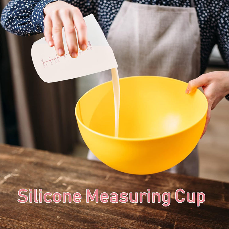 Silicone Flexible Measuring Cups,Melting Cups for Epoxy Resin,Butter,Chocolate and More ,Squeeze and Pour Silicone Measuring Cup with Marking Ounce/ML