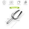 Metal Ice Scoop, Kitchen Ice Scooper for Ice Maker, Small Food Scoops for Bar Party Wedding Pet Dog Food, Stainless Steel Silver