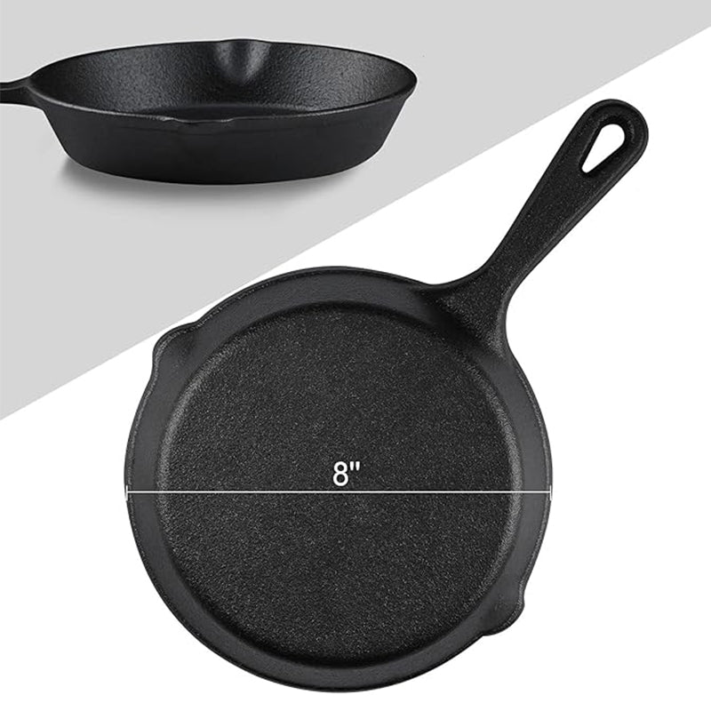 Cast Iron Round Grill Pan, Pre-Seasoned