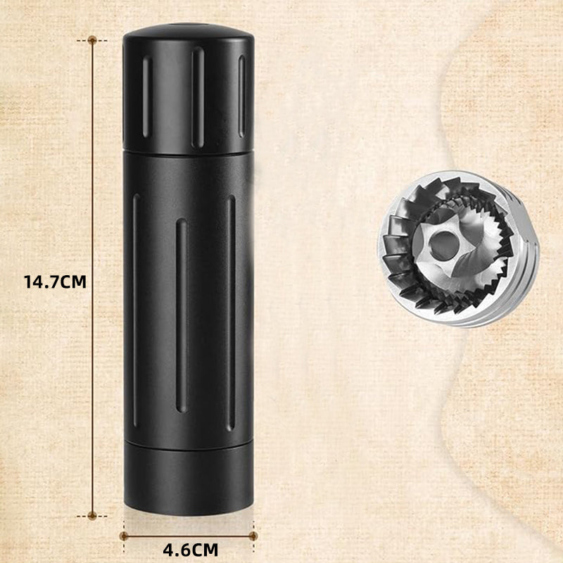 Pepper Grinder Mill, Professional Grade Aluminum Manual Pepper Mill, Lock Button Design