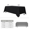 60*60，60*102 Inch Tablecloths,Heavy Duty Washable Fabric, Black