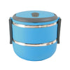 1.4L Thermal Lunch Box Stackable Hot Food Insulated Food Container Stainless Steel Round Lunch Box