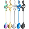 4 Pcs Serving Coffee Spoons Stainless Steel Sugar Cake Tableware Tea Dessert Musical Note Teaspoons set