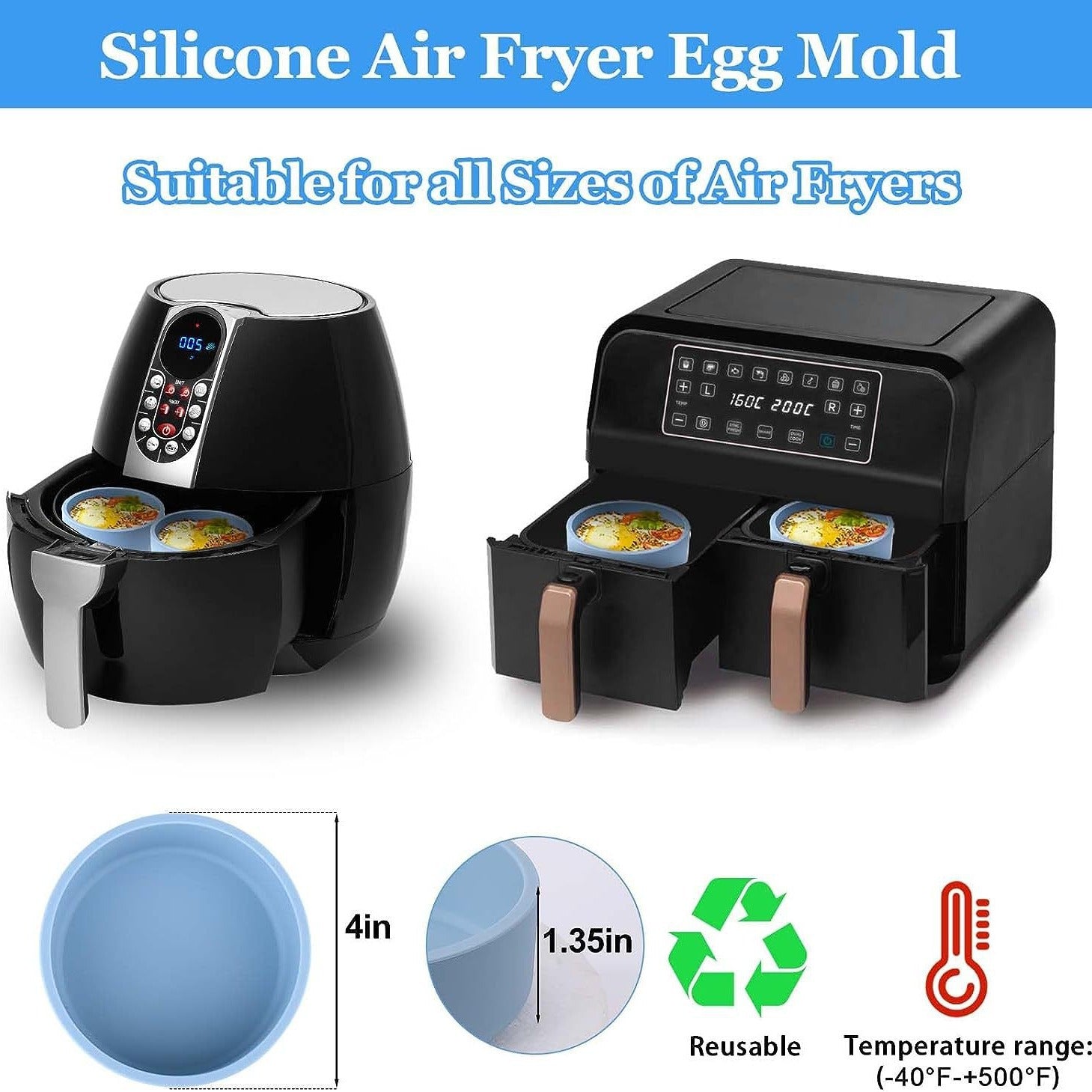 New Silicone Air Fryer Personal Egg Cooker