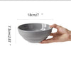 7" Ceramic Soup Bowls & Cereal Bowls for Soup, Cereal, Oatmeal, Fruit, Rice - Dishwasher & Microwave Safe, Gray