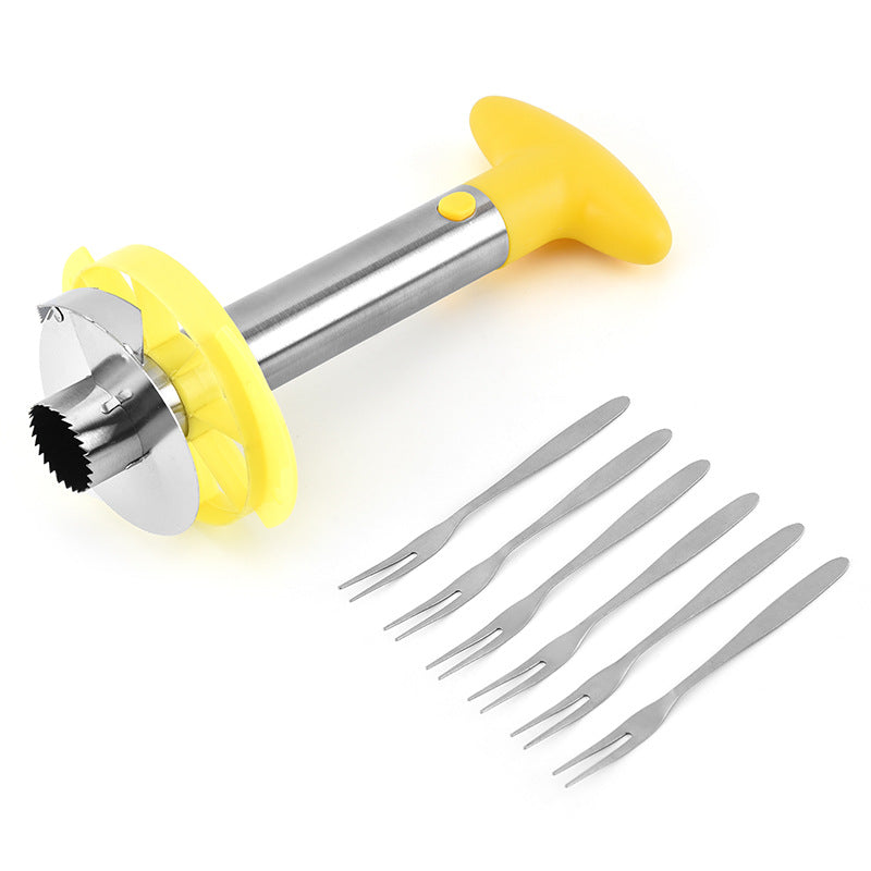 Premium Pineapple Corer and Slicer Tool - Pineapple Cutter with Sharp Serrated Tips